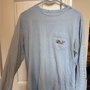 Vineyard Vines Blue Long Sleeve Tee Classic Comfort